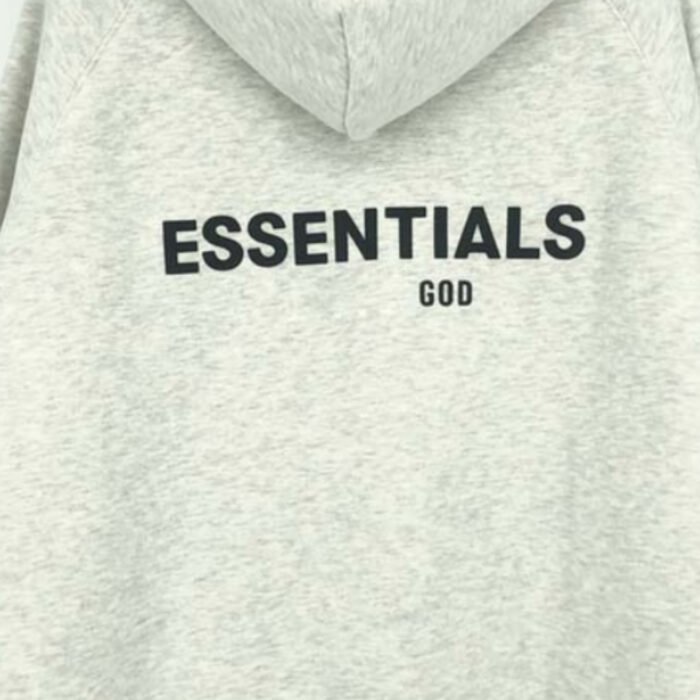 Essentials Fleeces Thick Light Gray Hoodie