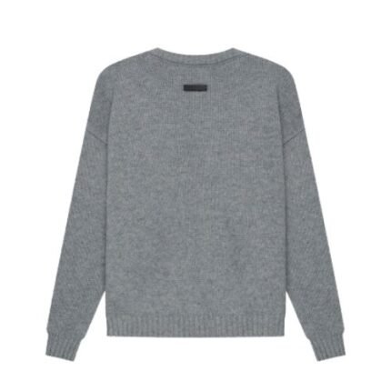 Essentials Overlapped Gray Sweater